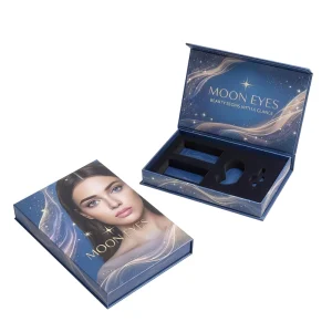 Hot Selling Contact Lenses case Box Luxury Makeup Cartons Contact Lens Gift Set Cosmetic Packaging Boxes With EVA Black Flocking