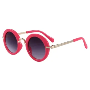 Hot Selling UV400 Flexible Round Kids Eyewear Flower Kids Sunglasses Custom logo