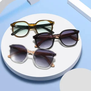 Hot Selling Wooden Sunglasses Unisex Fashion square Gradient Color Eyewear Retro Custom logo Shades Wood Temple