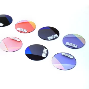 Ice Blue and Dark Red UV Protection Mirror-Coated Nylon Sunglass Lenses