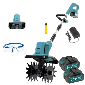 Industrial Grade Handheld Electric Rotary Tiller Brushless Motor Lithium Battery Powered Cultivator Soil Loosening 110 220V 3kg