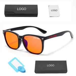 Insomnia 8082 Orange-Lens Night-Vision Computer Gaming Glasses, Blue-Light Blocking