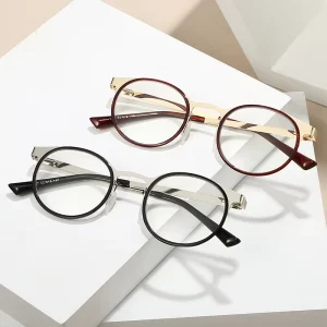 J1237 Men’s Women’s Unisex Slim Durable Full-Rim Metal Corrective Presbyopia Reading Glasses 1pc