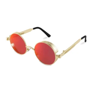 JETT886 Retro Punk Street Photography Sunglasses European and American Trendy Round Personalized Reflective Glasses Sunglasses