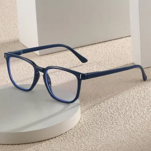 JIAYI HS8816 Slim Unisex Reading Glasses 1pc PC Squared Frame White Lens Blue Light Blocking Presbyopia Lenses 1.0 3.5