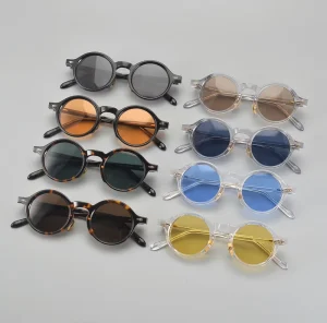 JMCR 60 SUN High Quality Custom Logo Polarized Eyewear Retro Luxury Round Thick Acetate Shades Sunglasses for Men and Women
