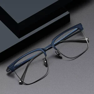 Jiojew Never Fade Titanium Metal Prescription Spectacles Japan Style Eye Glasses Eyewear Optical Frame