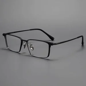 Jiojew Premium High Quality Men’s Rectangle Myopia Eyeglasses Frame Titanium Eye Glasses Eyewear Optical Spectacle Frames