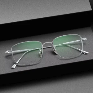 Jiojew Ultra Light Rectangle Prescription Titanium Myopia Eyewear Men Women Premium Optical Frame Spectacles Eye Glasses