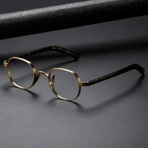 KMN132 Retro Eyeglasses Women Men Titanium Lightweight Spectacle Frame for Myopic Support Eyewear Frame Lens Eyeglasses Optical