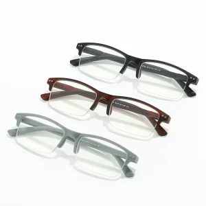 KY202 1pc PC Half-Rim Square Lens Blue Light Blocking Presbyopia Unisex 1.0 1.5 2.0 2.5 3.0 3.5 4.0 Reading Glasses