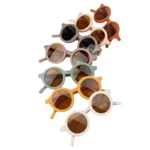 Kid Round Sunglasses Cute Retro Circle Frame Sunglasses Children Round Colorful Eyes Protect Eyewear