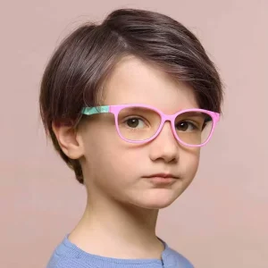 Kids’ Anti-Blue-Light Computer Glasses, Silicone Optical Frames, Boys and Girls