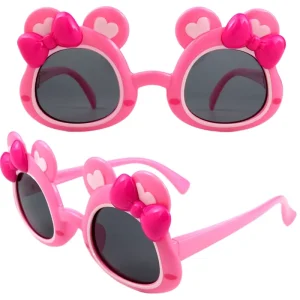 Kids Cartoon Rabbit Frame Sunglasses with UV400 Polarized Lenses and TPEE Frame