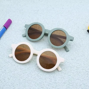 Kids’ Cartoon Round-Frame UV Protection Sunglasses
