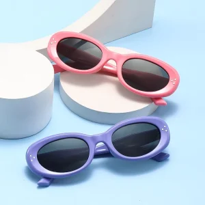 Kids Colorful TPEE Oval Polarized Sunglasses