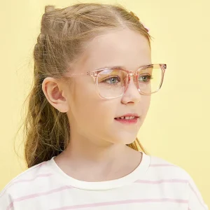 Kids Eyeglasses Frame Clear Transparent Glasses Girl Boy Children Square Glasses No Grade Myopia Frame Anti Blue Light Eyewear