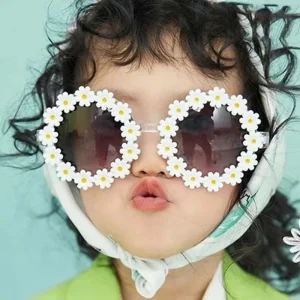Kids Flower Round Sunglasses with UV400 Outdoor Protection