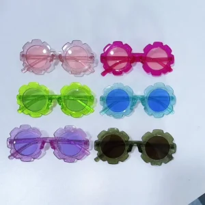 Kids Flower Sunglasses UV Protection Colorful Eyewear for Boys and Girls