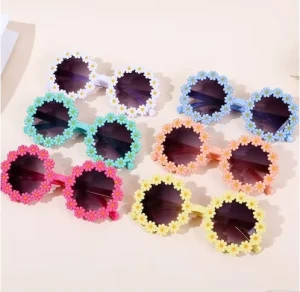 Kids Little Flower Sunglasses Fashionable Children’s Daisy Sun Glasses Baby UV400 Shades Blue Red Eyewear Outdoor Sun Protection