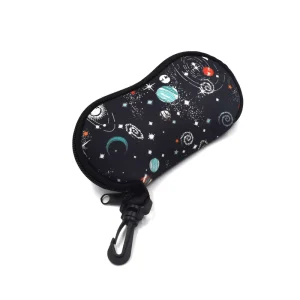 Kids Neoprene Pattern Zipper Glasses Case with Plastic Hook