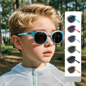 Kids Polarized Sunglasses TR90 Frame Foldable Outdoor Eyewear