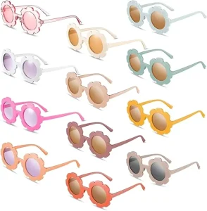 Kids Round Flower-Shaped Sunglasses for Boys and Girls