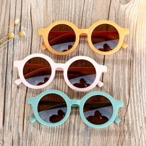 Kids Round Full-Frame Sunglasses, Ages 2-12, UV400 Candy Color