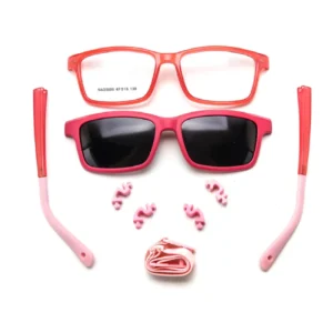 Kids Silicone Optical Eyeglass Frames Clip-On Glasses for Children