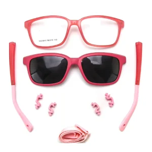 Kids Sunglasses Flexible Soft Silicon Cute Eyewear Eyeglasses Optical Frames Clip on Glasses for Children