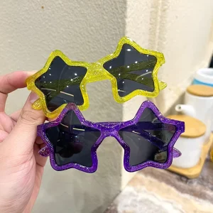 Kids Sunglasses Star Shaped Sunglasses Jelly Color Children Sun Glasses UV Protection Cute Funny Party Eyewear