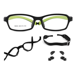 Kids’ TR Optical Glasses with Flexible Silicone Rectangle Frames