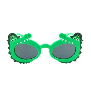 Kids Yellow Sunglasses Cute Cartoon Animal Crocodile Design Children Eyewear UV400 Optical Lenses Orange Green Red Blue Gray