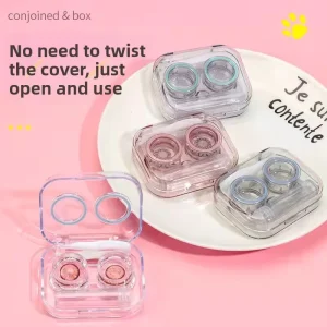 Korean-Style Portable Plastic Contact Lens Case for Women with ODM Customization