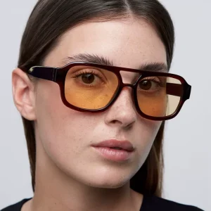 LBAshades 3606 New Trendy Fashion Bio based Sun Shades UV400 Double Bridge Square Sunglasses Men Women