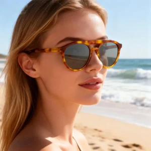 LBAshades Trendy Colored Fashion Square High Quality Oversized Acetate Polarized Sunglasses with Double Bridge and Custom Logo