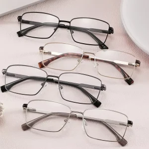LE8867 Square Metal Optical Frames for Men Eyewear Spectacle Glasses Manufacturer