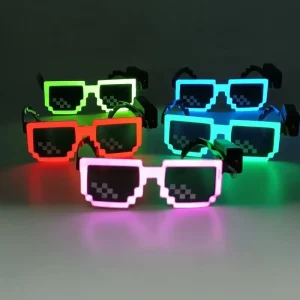 LED Glasses EL Panel Luminous Mosaic Flashing Light Eyewear for Women and Men