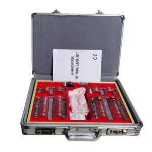 LJ-104 Optical Optometry Trial Lens Set with Metal Rim 104 Pieces