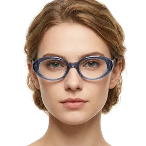 LS033 TR Oval Men’s Eyeglass Frames with Insert Spring-Hinge Temples