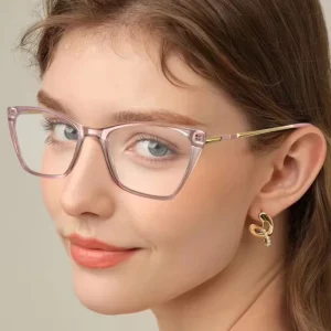 LS208 Cat-Eye Metal and TR90 Prescription Eyeglass Frame