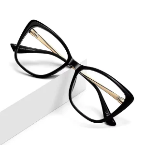 LS228 Cat-Eye TR90 Eyeglass Frames for Women, Transparent
