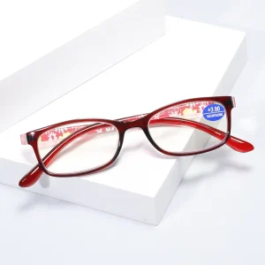LY001 Fashionable Print Multi Color Reading Glasses Classic Design Plastic Unisex Full Rim Rectangle Granny Presbyopic Made