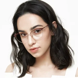 Ladies’ Metal Eyeglass Frames with Repairable Hinges