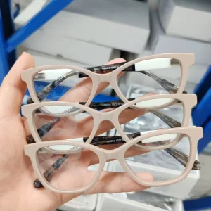 Laminate Acetate Unisex Square Full-Rim Thick Optical Frames with Letter Design