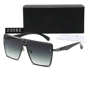 Large-Frame Frameless Unisex Polarized UV380 Sunglasses for Travel and Driving Model 23082