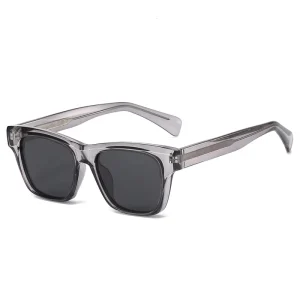 Large-Frame Square Gradient Sunglasses CP Metal Core UV400 Retro Cat-Eye