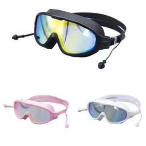 Large-Frame Wide-Vision Swimming Goggles Anti-Fog UV Protection for Kids and Adults