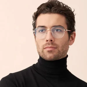 Large Oval Metal Optical Frames Lightweight Adjustable Nose Pad Eyeglasses For Round and Square Faces OEM