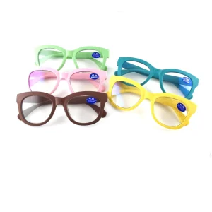 Large-Size Slim Wheat Straw Plastic Reading Glasses for Women